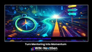 Turn Mentoring Into Momentum Weekly Message Slide with image depicting moving forward rapidly