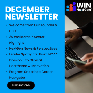 December Newsletter Image with blue background