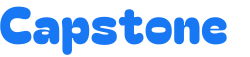Capstone logo with the words Capstone in blue