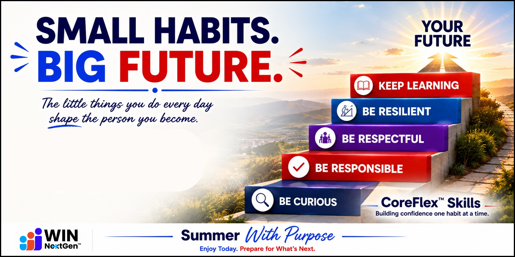 Small Habits, Big Future Weekly Message feature image.